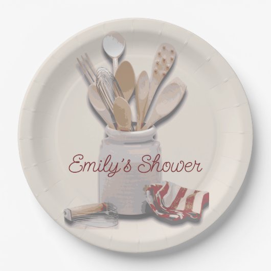 Stock Kitchen Vrijgezellenfeest Thema Papieren Bordje (Voorkant)