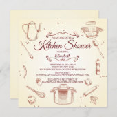 Stock La Cuisine nuptiale de douche Invitation (Devant / Derrière)