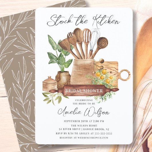 Stock La Cuisine nuptiale de douche Invitation