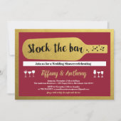 Stock le bar invitation bordeaux et or (Devant)