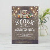 Stock Le Bar Invitations Rustique Couples Douche (Debout devant)