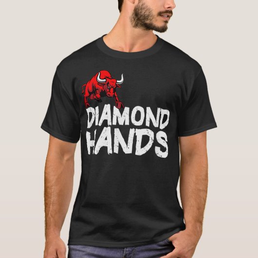 Stock Marché Diamond Hands Bull TShirt cadeau (Devant)