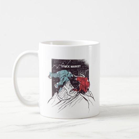 Stock Market Bull et Bear Coffee Mug (Gauche)