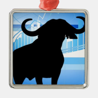 Stock Market Bull Metalen Ornament