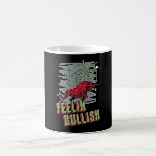 Stock Market Feelin Bullish Trading Bull Trader Koffiemok (Center)