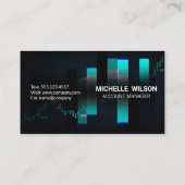 Stock Market Graph Candlesticks Visitekaartje (Achterkant)