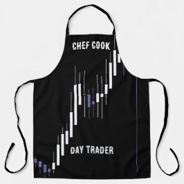 Stock Markt Kandelaar Grafiek Naam Monogram Schort