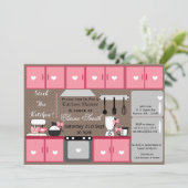 Stock mignonne la cuisine Invitation douche nuptia (Debout devant)