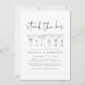 Stock moderne Le Bar Couples Douche Invitation (Devant)