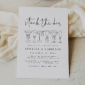 Stock moderne Le Bar Couples Douche Invitation