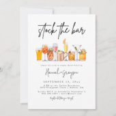 Stock moderne Le Bar Couples Douche Invitation (Devant)