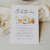 Stock moderne Le Bar Douche Invitation Modèle