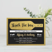 stock noir et or glam invitation au bar (Debout devant)