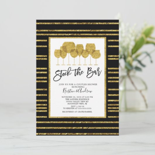 Stock or bar Couples Douche Invitation (Debout devant)