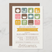 Stock rétro de la cuisine Invitation de douche nup (Devant / Derrière)