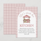 Stock sa recette de cuisine Fête des mariées carte (Devant / Derrière)