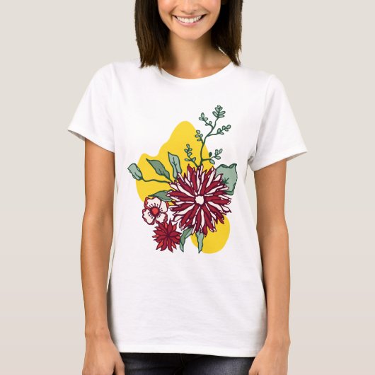 Stock sur les T-shirts floraux pour femmes aujourd (Devant)