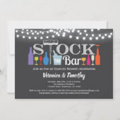 Stock The Bar Couples Douche Chalkboard Invitation (Devant)
