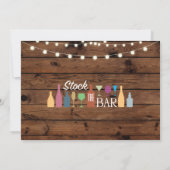 Stock The Bar Fiançailles douche Invitation (Dos)