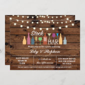 Stock The Bar Fiançailles douche Invitation (Devant / Derrière)
