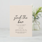 Stock The Bar Housewarming Invitation (Debout devant)