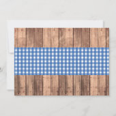 Stock The Bar Rustic Blue Fiançailles Invitation (Dos)