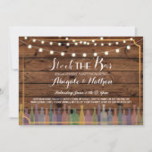 Stock The Bar Rustic Couple's Shower Invitation (Devant)