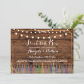Stock The Bar Rustic Couple's Shower Invitation (Debout devant)