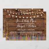 Stock The Bar Rustic Couple's Shower Invitation (Devant / Derrière)