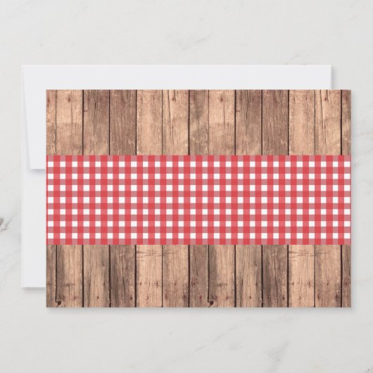 Stock The Bar Rustic Red Couples Douche Invitation (Dos)