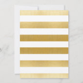 Stock The Bar Stripe Gold Engagement Invitation (Dos)
