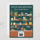 STOCK THE KITCHEN Bridal Shower Cute CUSTOM Kaart (Achterkant)
