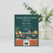 STOCK THE KITCHEN Bridal Shower Cute CUSTOM Uitnodiging Briefkaart (Staand voorkant)