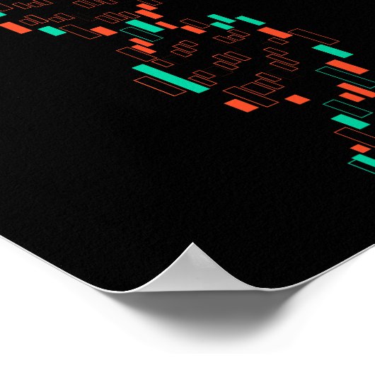 Stock Trader Mannen Kandelaar Grafiek Forex Tradin Poster (Hoek)