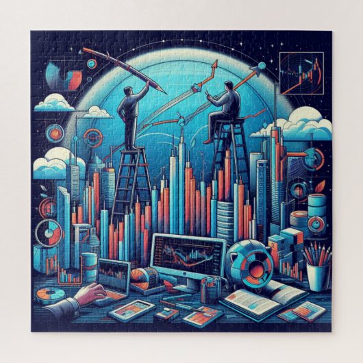 Stock Trading Jigsaw Puzzle (Vertical)