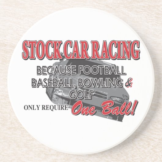 Stockauto-racisme Zandsteen Onderzetter (Voorkant)