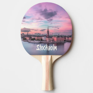 Stockholm Capital of Sweden Night Skyline Tafeltennisbatje