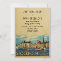 Stockholm Faire-part de mariage Suède