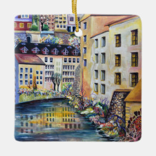Stockholm Gamla Stan Old City Painting Keramisch Ornament