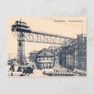 Stockholm, Katarinahissen elevator lift, 1919, Briefkaart