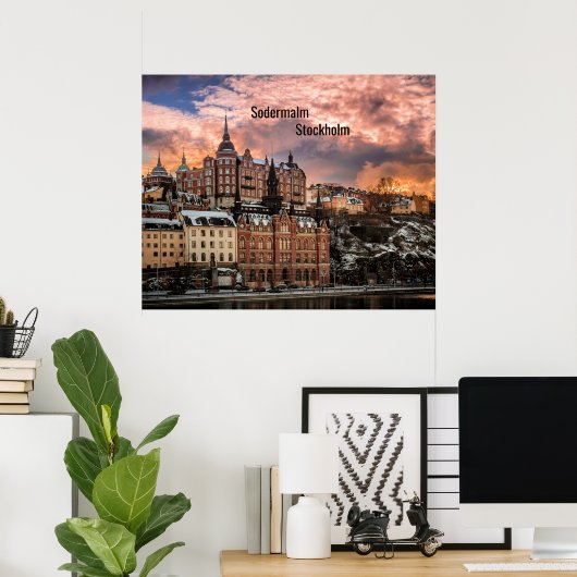 Stockholm, Sodermalm Poster (Thuiskantoor)
