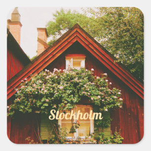 Stockholm, Södermalm, Zweden Vierkante Sticker