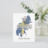 Stockholm Suède Province Carte Souvenir Vintage (Debout devant)