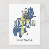 Stockholm Suède Province Carte Souvenir Vintage (Devant)