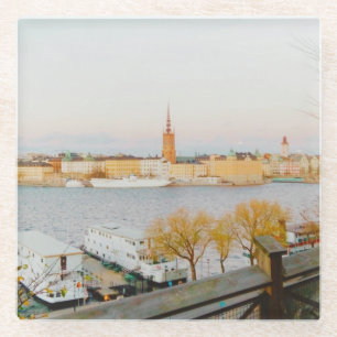 Stockholm uitzicht glazen onderzetter