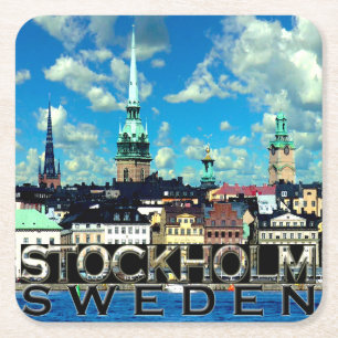 Stockholm Vierkante Kartonnen Onderzetter