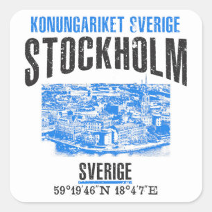 Stockholm Vierkante Sticker