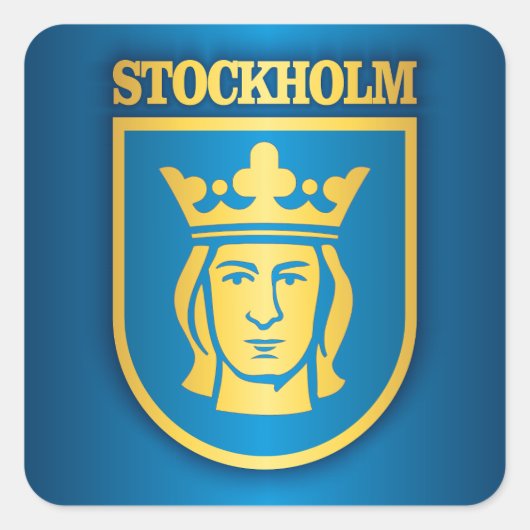 Stockholm Vierkante Sticker (Voorkant)