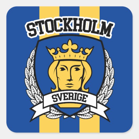 Stockholm Vierkante Sticker (Voorkant)