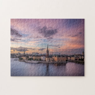 Stockholm Zweden City Northern Sunset Scandinavian Legpuzzel